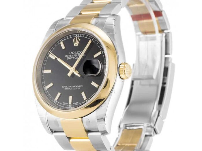 Rolex-Datejust-Yellow-Gold-Black-Dial-Replica